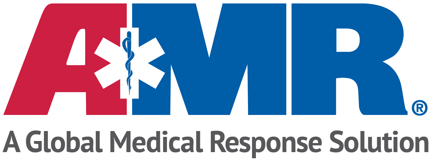 The AMR logo is a global medical response solution