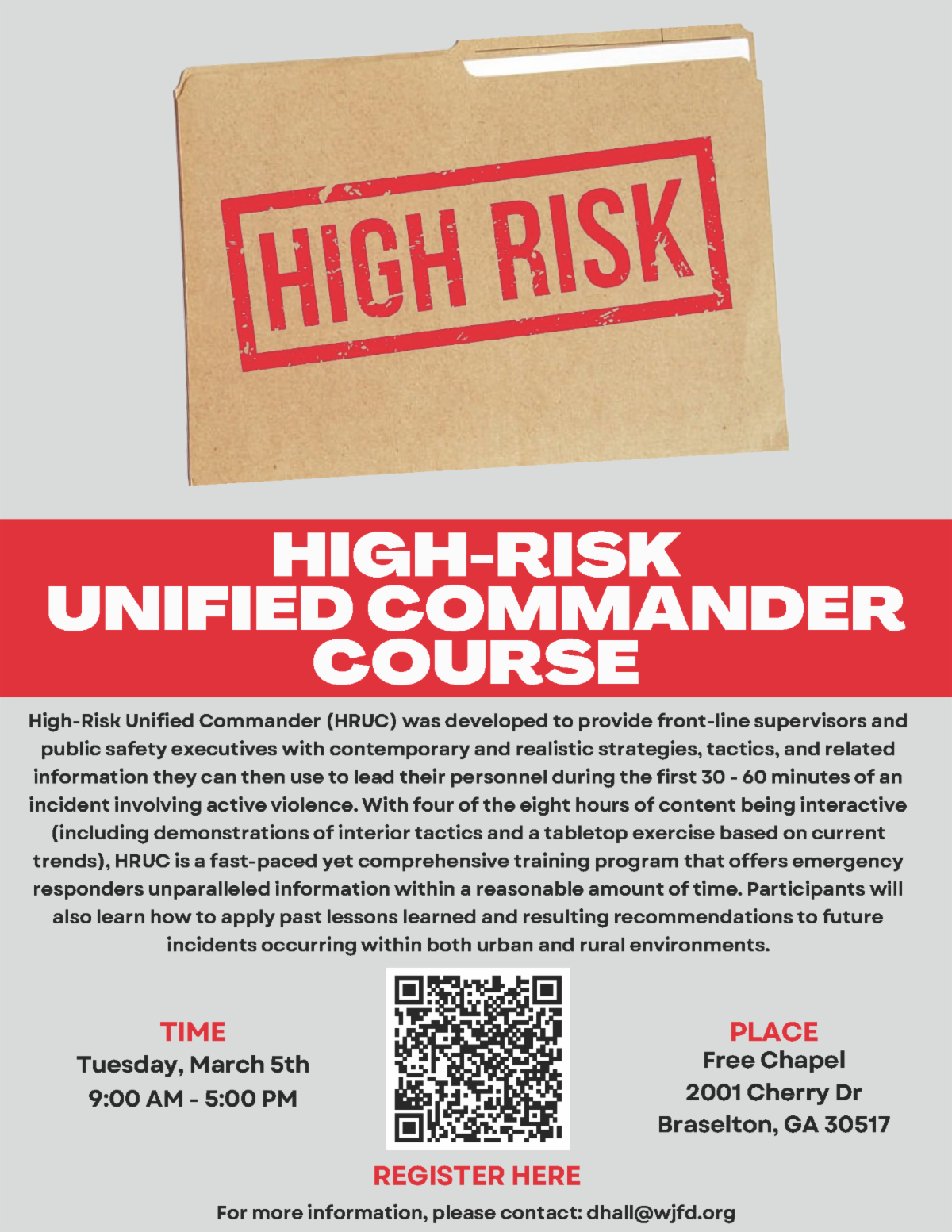 High-Risk Unified Commander Course