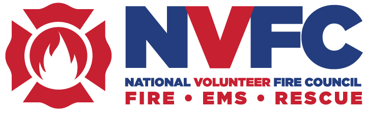 the logo for the national volunteer fire council fire ems rescue