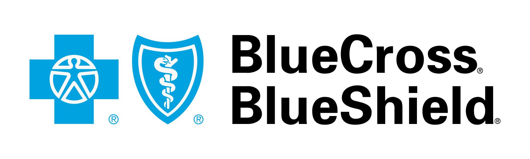A blue cross blue shield logo with a blue cross and shield.