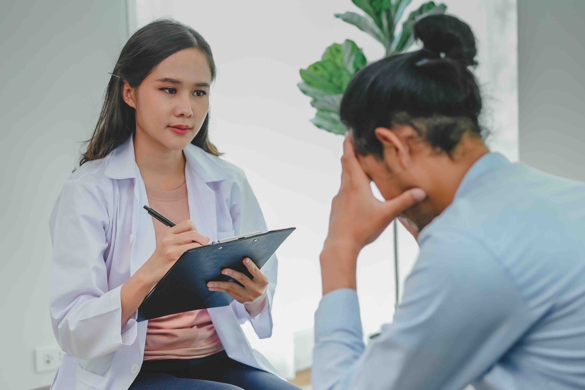 doctor talking with a patient