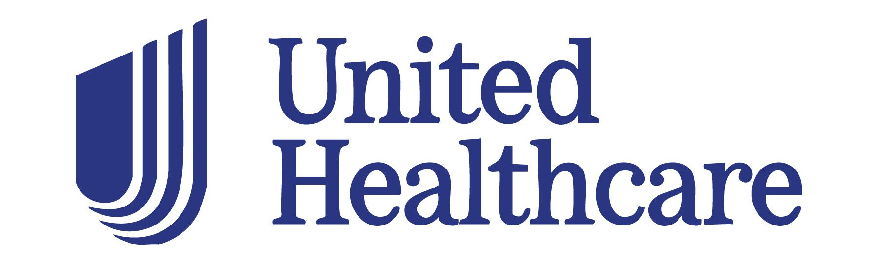 The logo for united healthcare is blue and white.