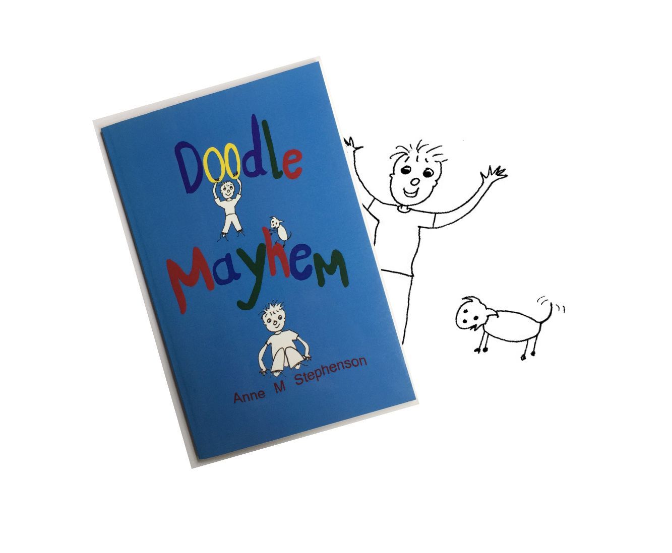 Doodle Mayhem book image and doodle