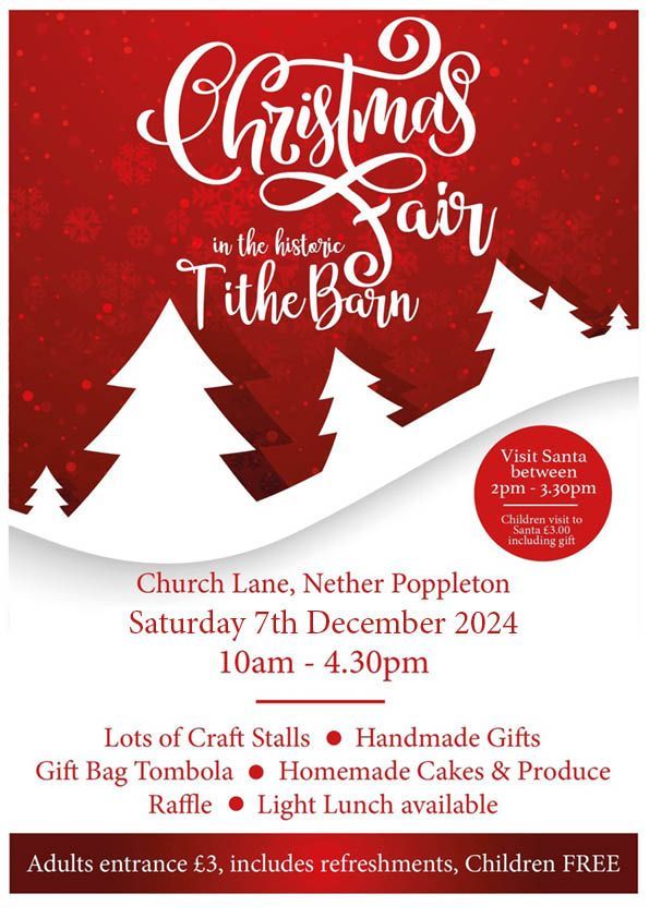 Poster for Christmas fair, Tithe Barn, Nether Poppleton near York