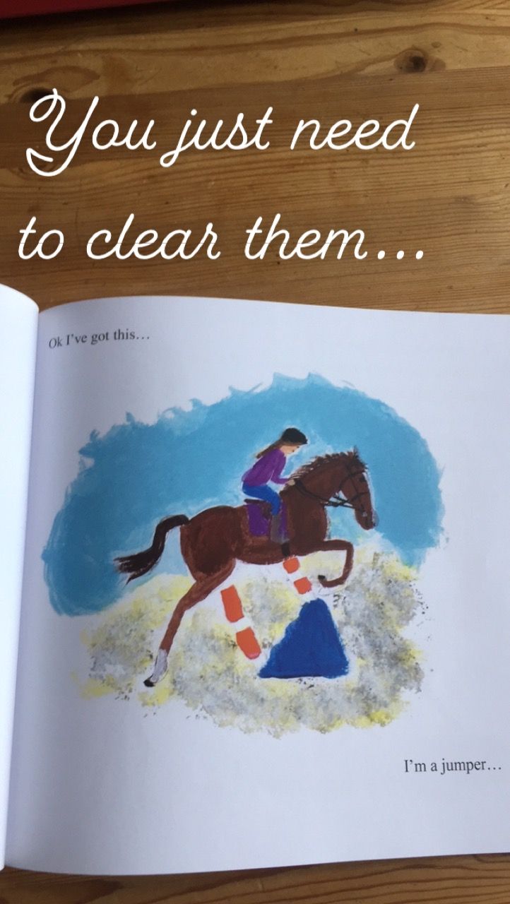 You just need to clear them. illustration of horse clearing a jump. 