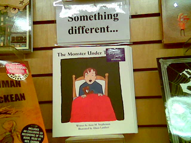 photo of The Monster Under The Bed on display in Borders York