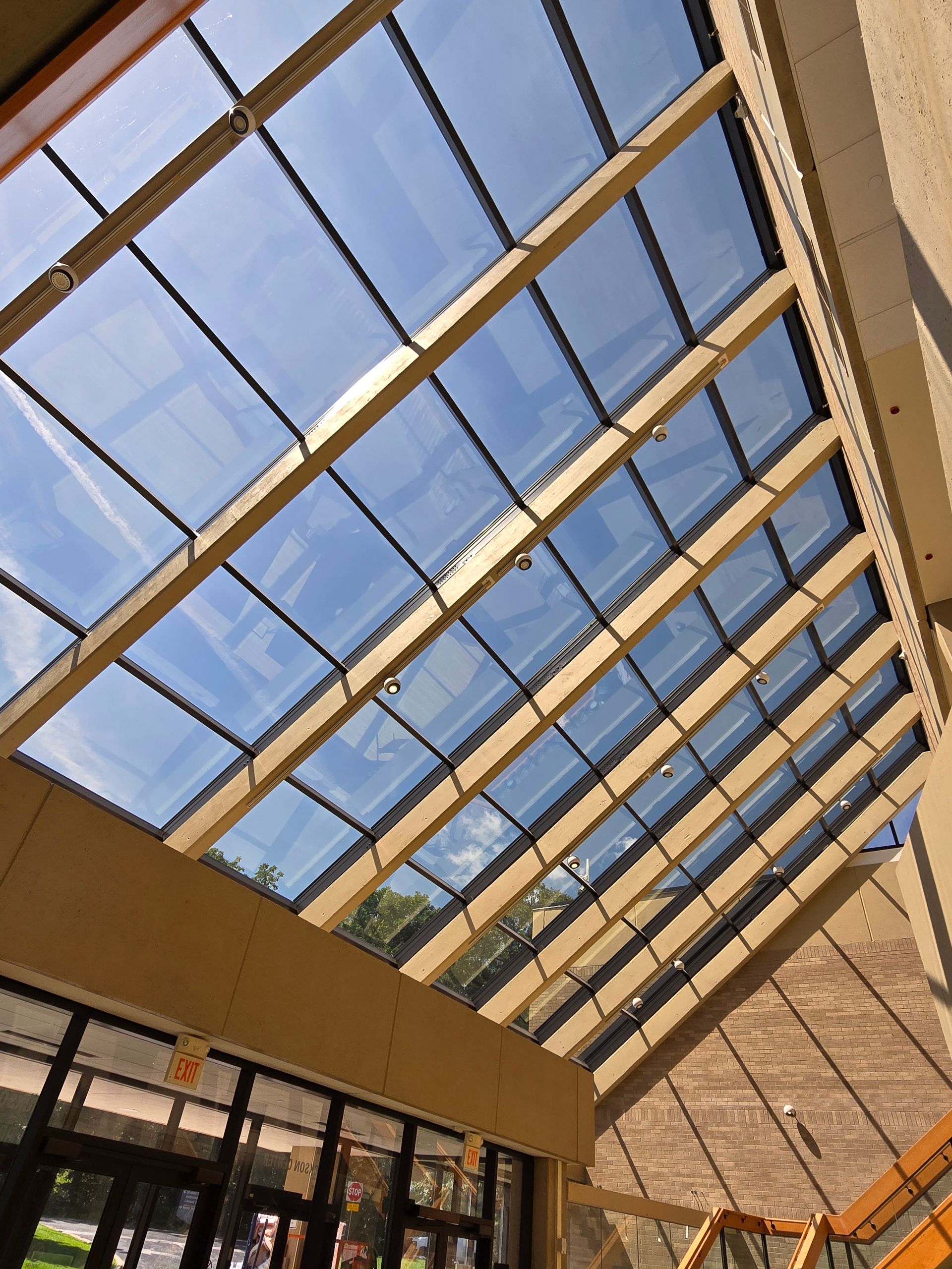 Chicago's historic architecture features an intricate facade and skylight installation