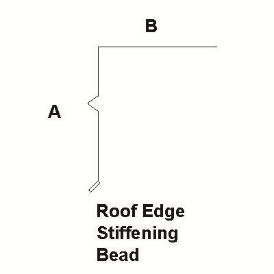 Roof Edge with Stiffening Bead