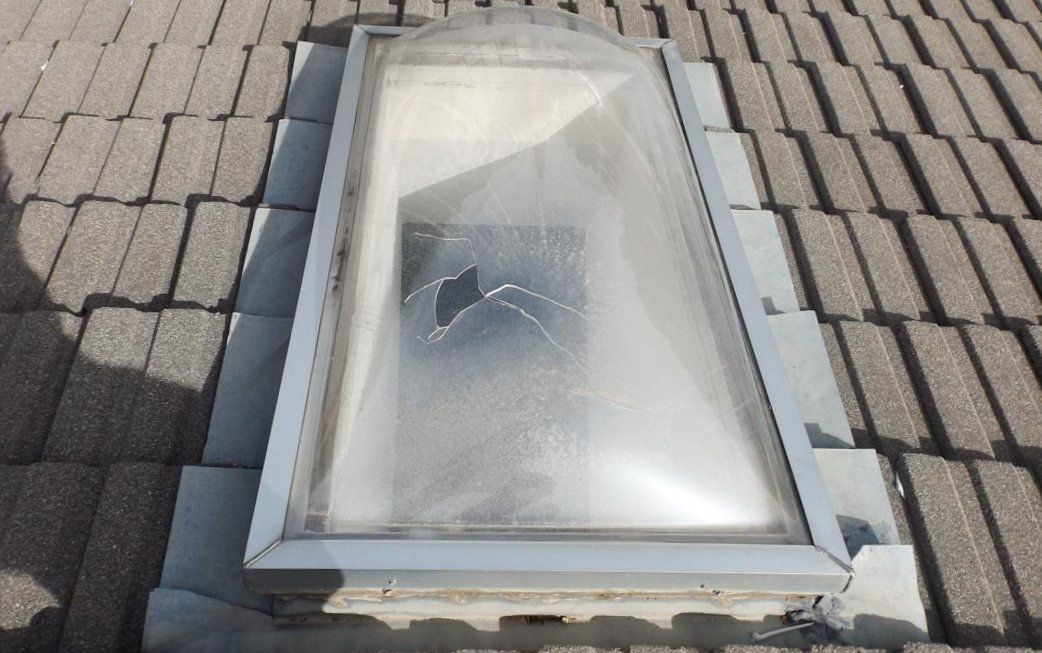 Skylight storm damage repair