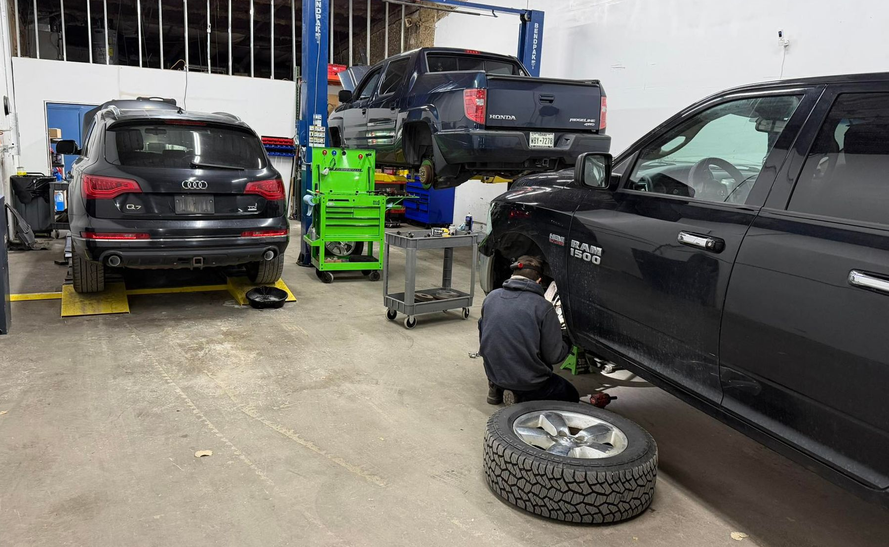 Yellow Honda Civic Type R Parked Outside EZ Brakes & Service Shop | EZ Brakes & Service