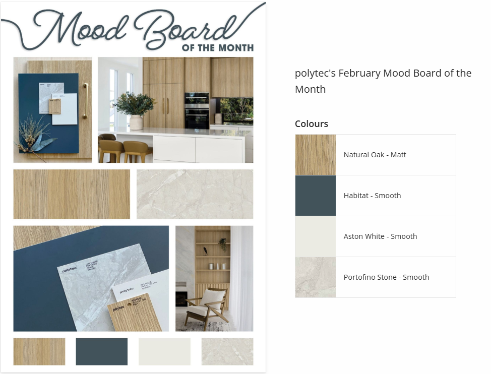 It is a mood board of the month for february.