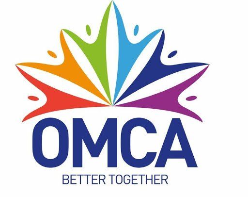 A colorful logo for omca better together