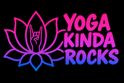 Yoga Kinda Rocks Logo a lotus image with 