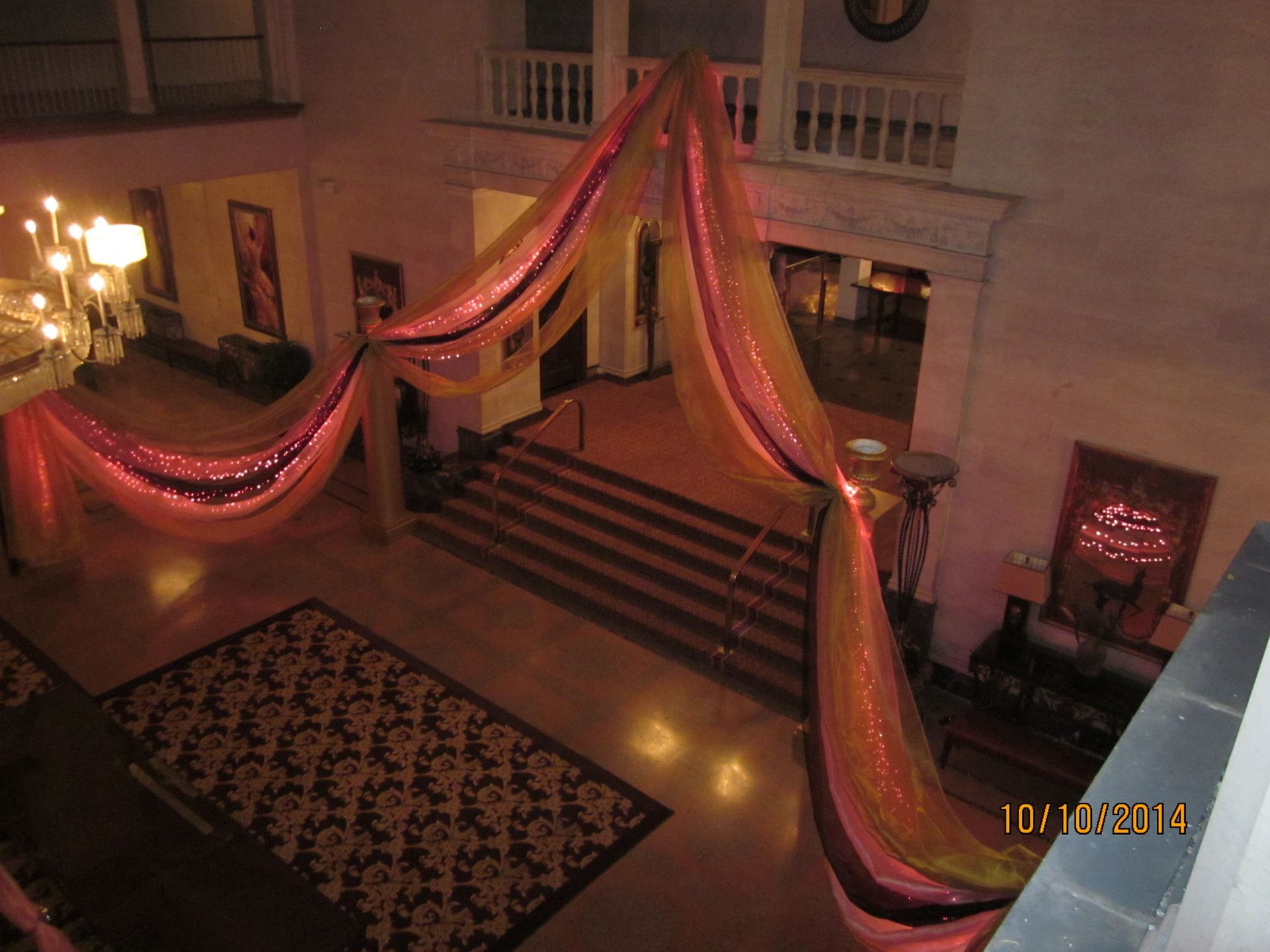An aerial view of a room with a date of 10/10/2013