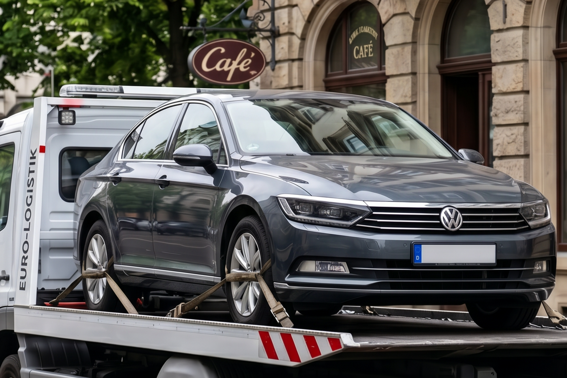 Zwei Mechaniker arbeiten mit Handschuhen an einem Automotor.