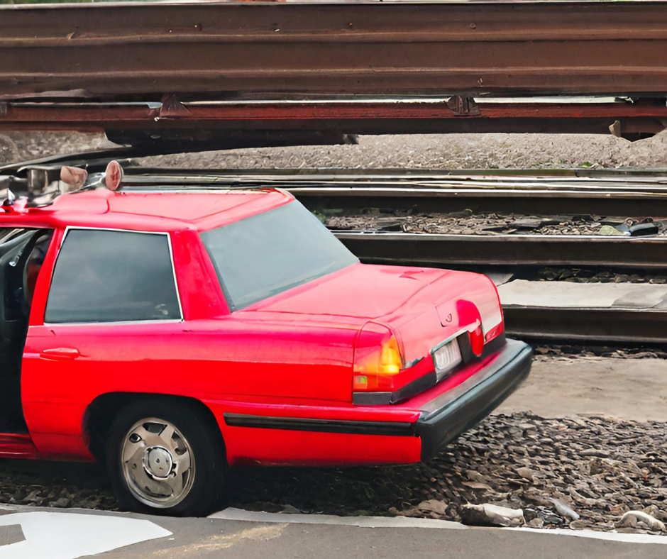 True Psychic Story of Train about to hit red car on train tracks 