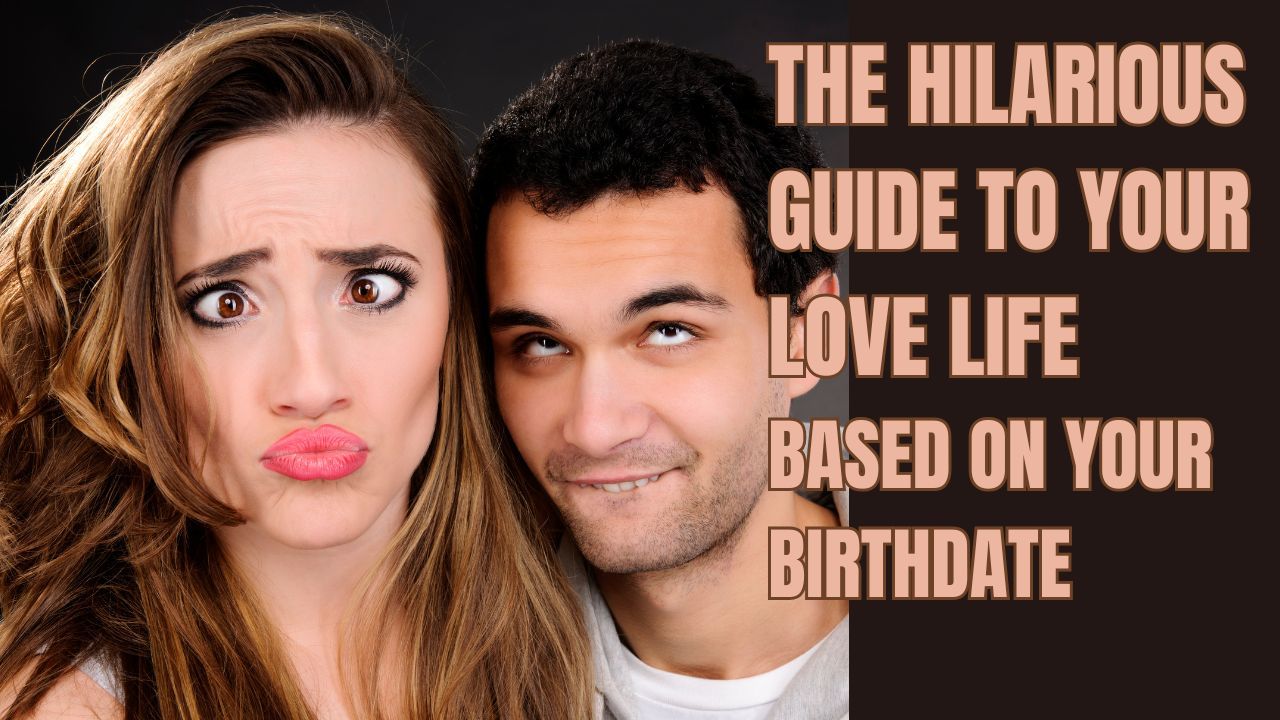 A woman and man with exaggerated expressions next to the text: 