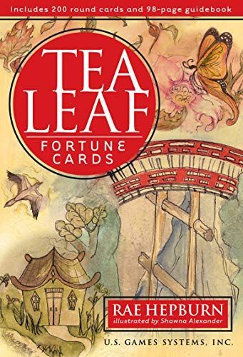 A book called tea leaf fortune card