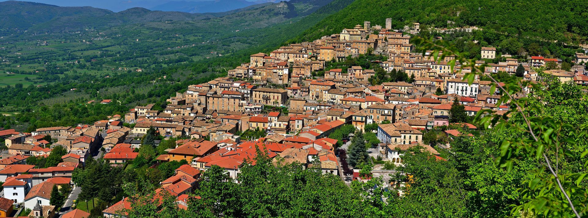 San Donato Val di Comino—panorama of its medieval charm, home to Duomo di Santa Maria and the historic Arco di San Donato.