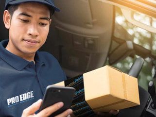 Amazon Delivery Driver with Package