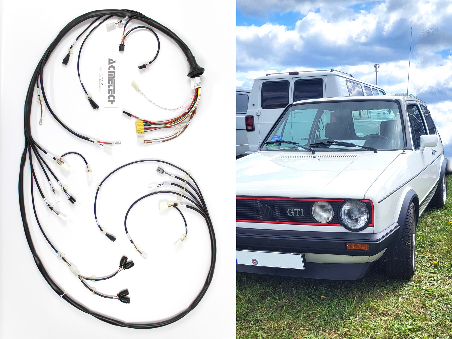 VW Golf 1 mit ACMETECH-Kabelbaum 171 123 071 DX