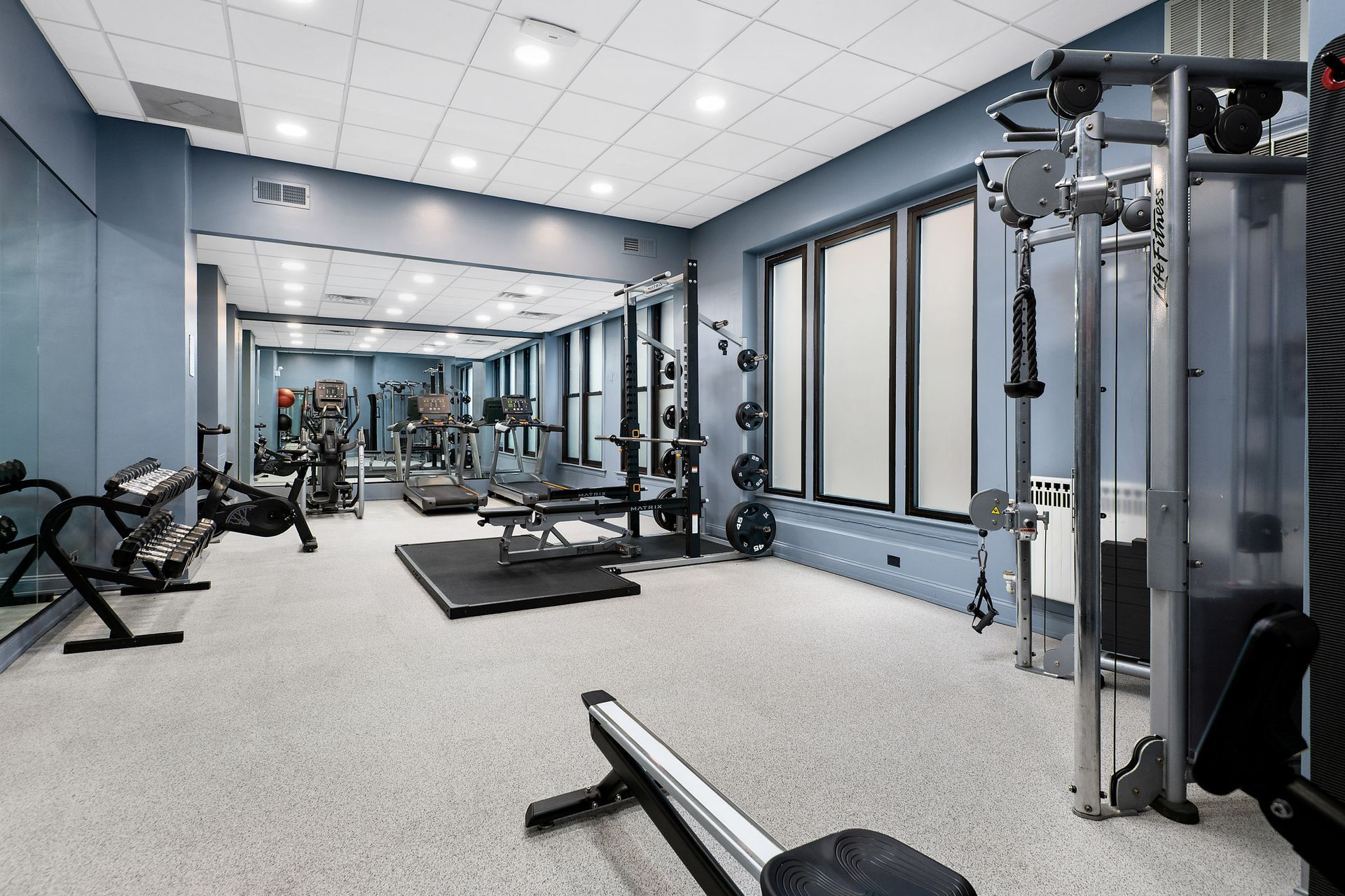 Fitness center at Reside on Surf in Chicago, IL.