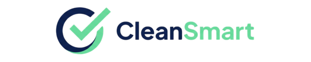 CleanSmart logo with green and blue checkmark icon and green text