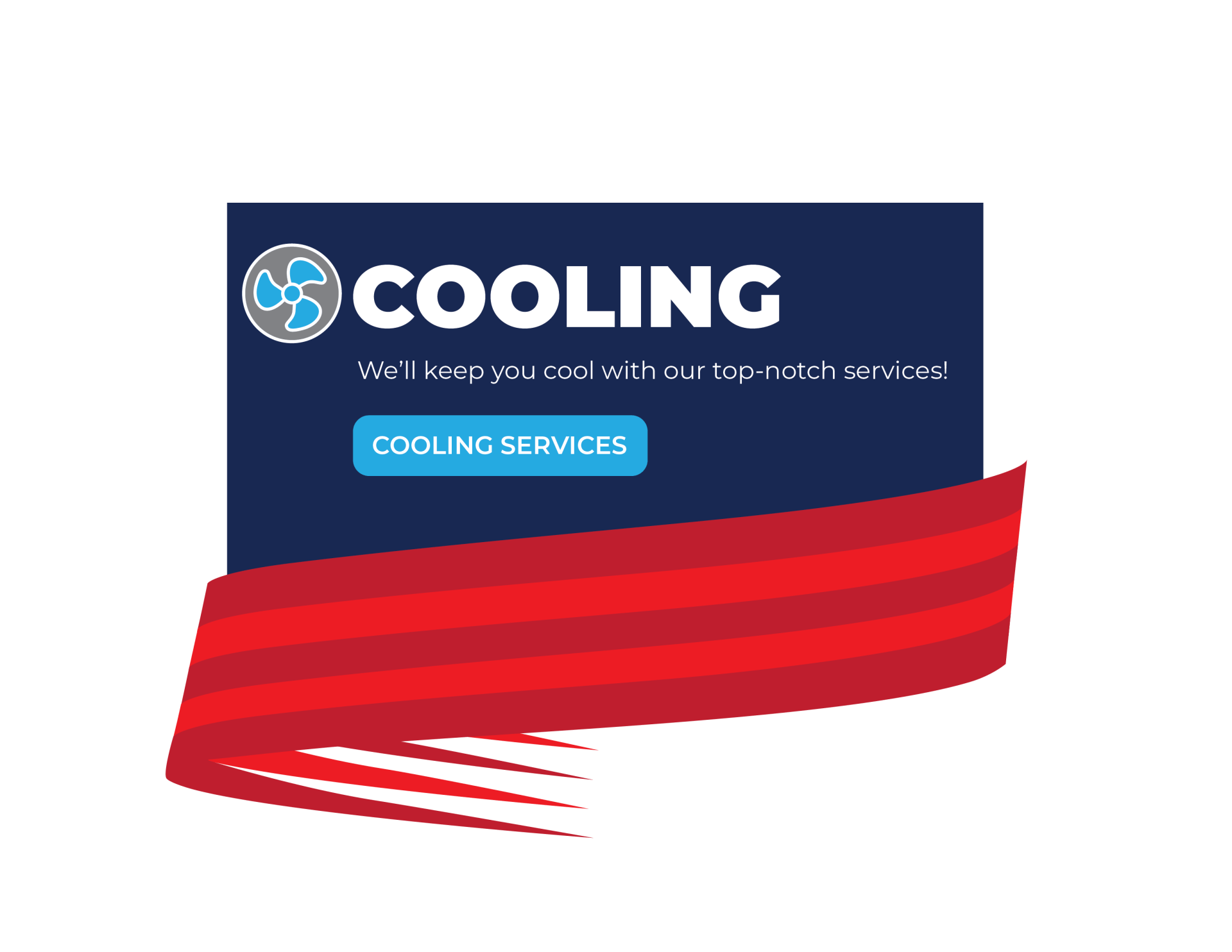 A business card for a company called cooling that offers cooling services.