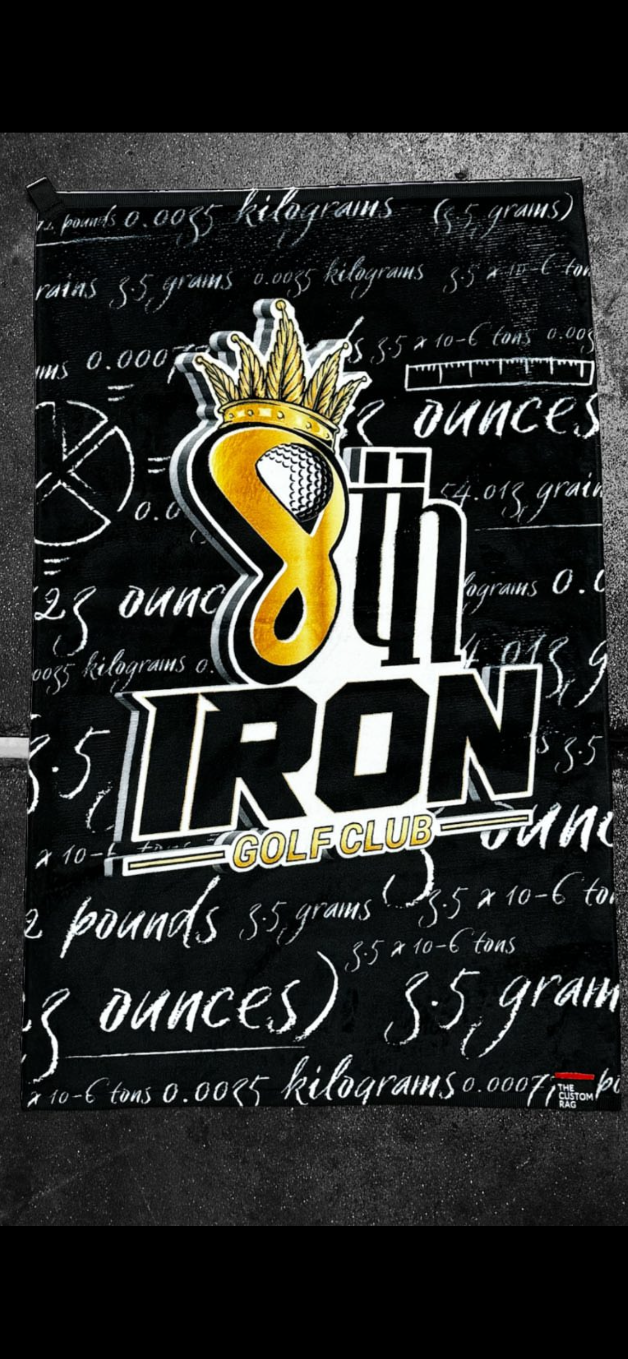 Measurements Golf Towel