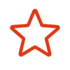 Red outline star.