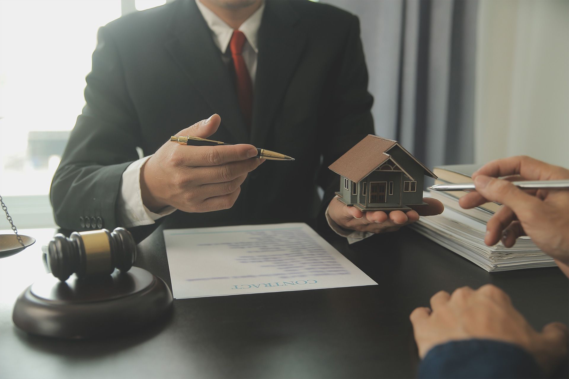 Image of a property closing process—