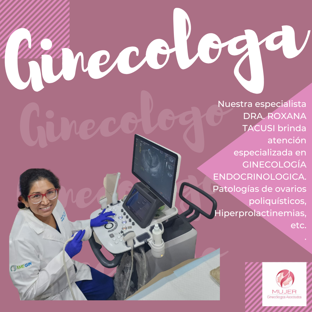 Un cartel de un ginecólogo muestra a una mujer sentada frente a una máquina de ultrasonido.