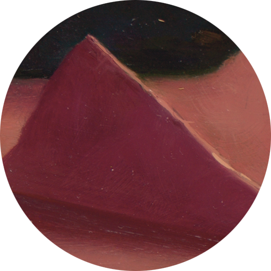 Detail stilleven met appels in houten bak