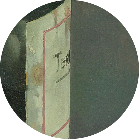 Detail Vloercompositie met eieren in kom