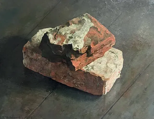 Helmantel schilderij uit 1972 Anderhalve Kloostermop