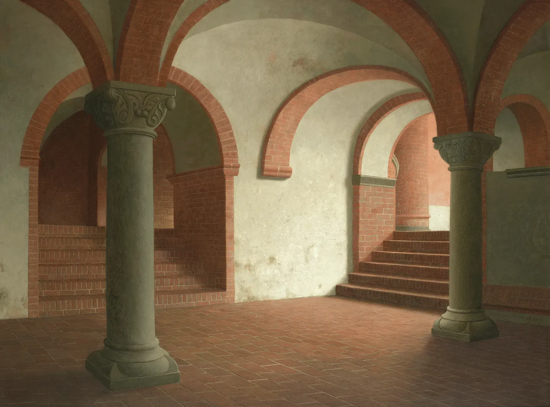 Helmantel schilderij interieur Crypto Jerichow (D)