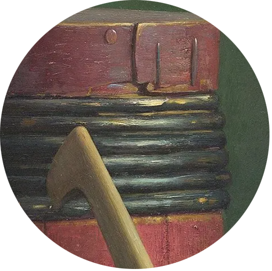 Detail stilleven met rode ton