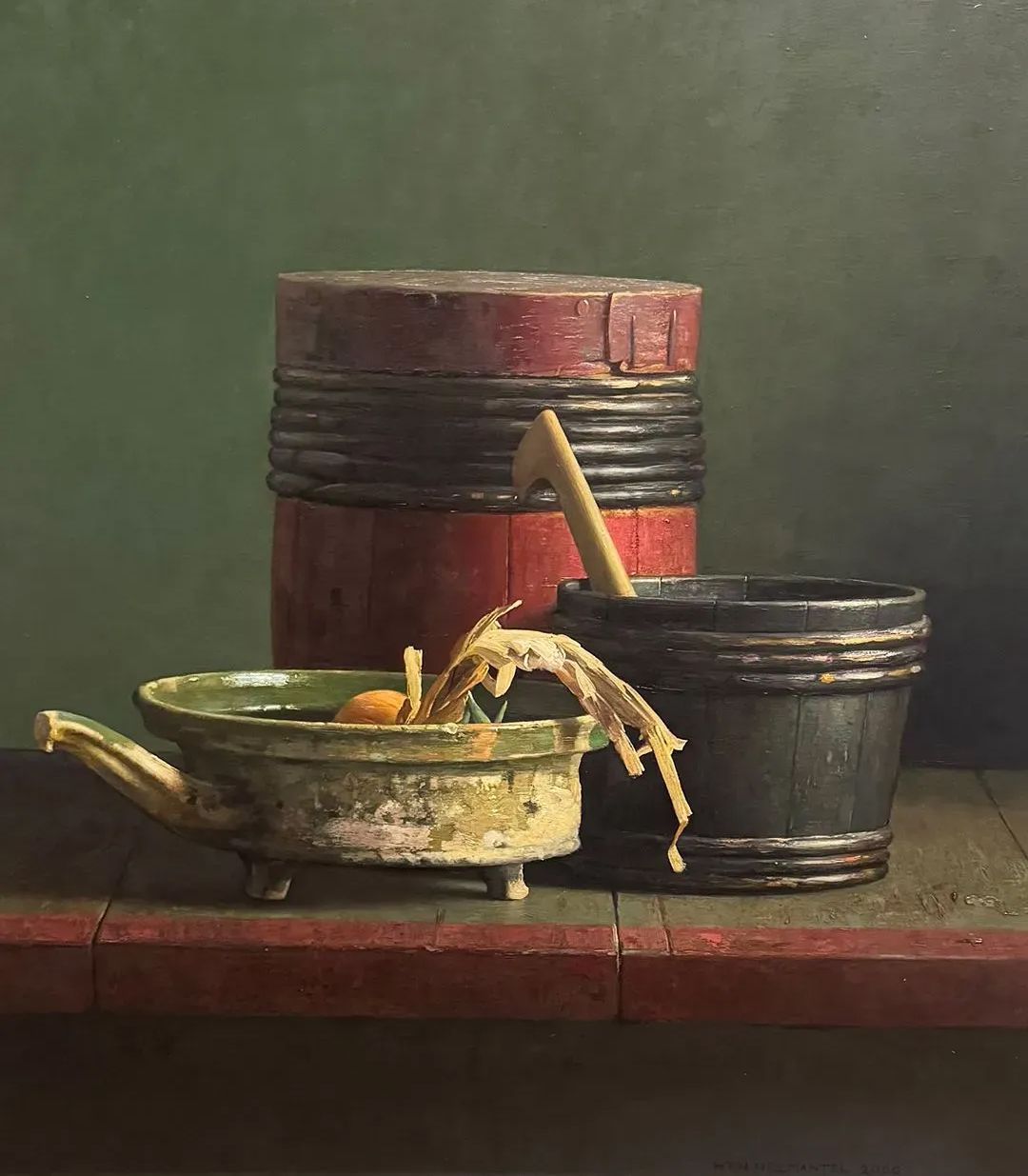 Henk Helmantel 2000 Stilleven met rode ton