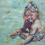 View of a portrait of a cute kid