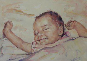 Portrait of an infant sleeping