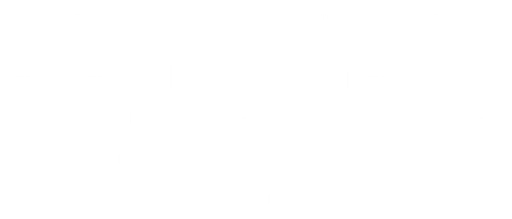 Pantalla mayormente blanca, con una tenue barra horizontal azul cerca de la parte inferior.