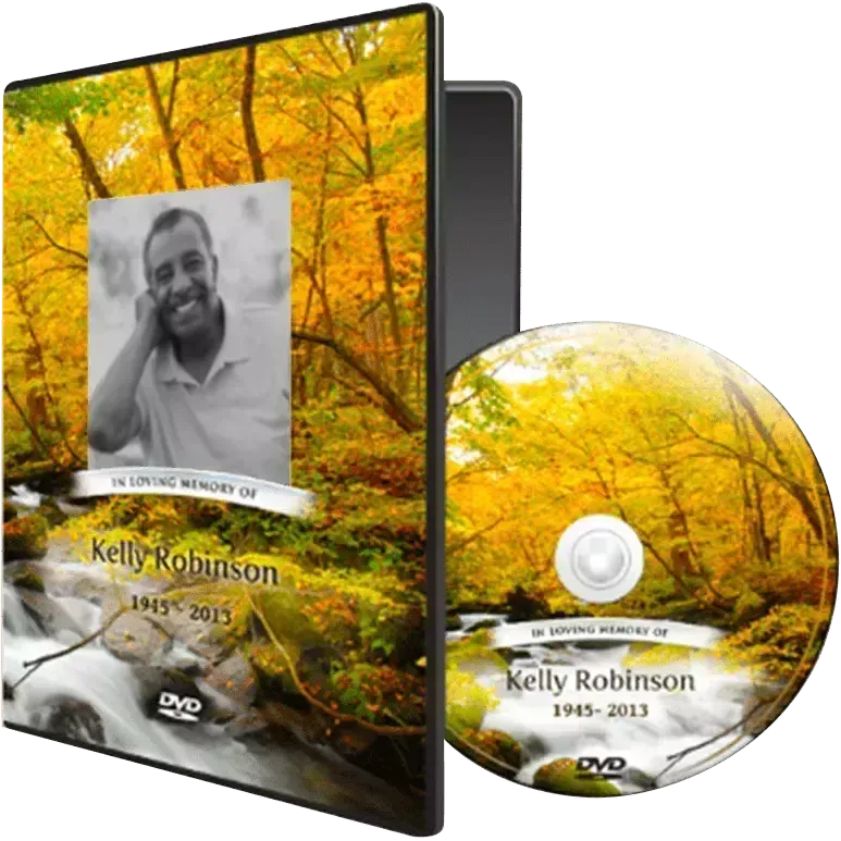 A dvd for kelly robinson with a picture of a man