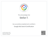 Google Ads Search Zertifikat