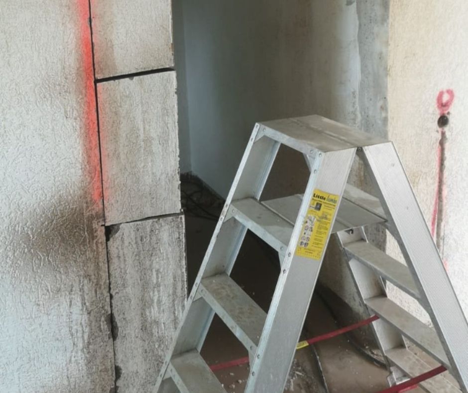 Beton muur zagen 20cm