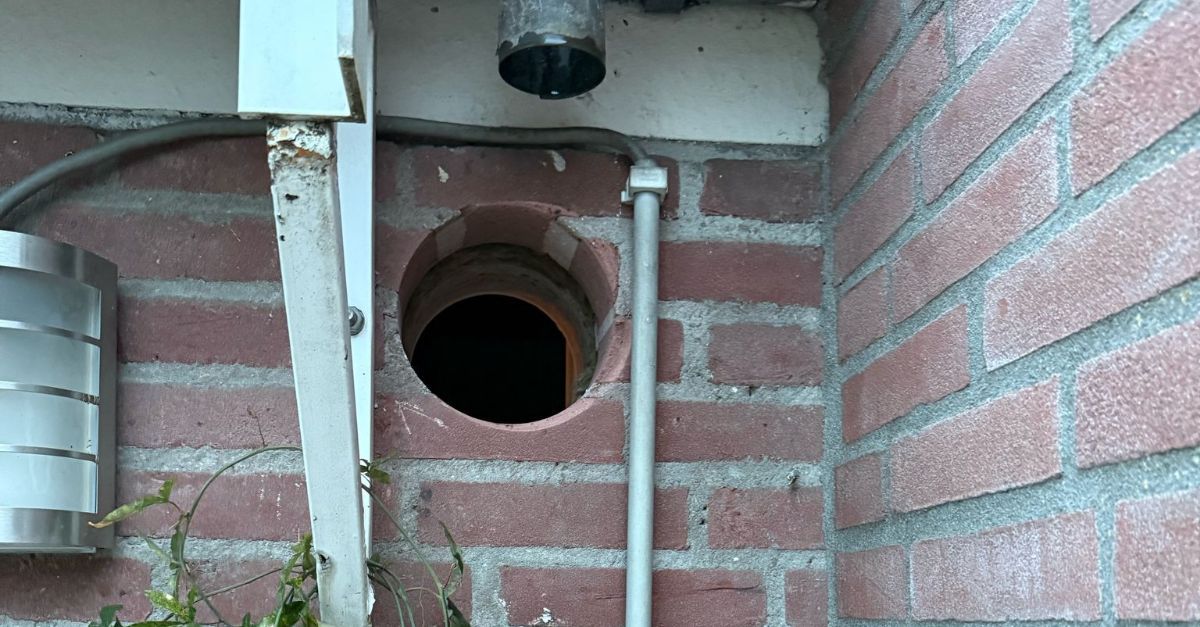 Muur doorvoer afzuikap afvoeren naar buiten