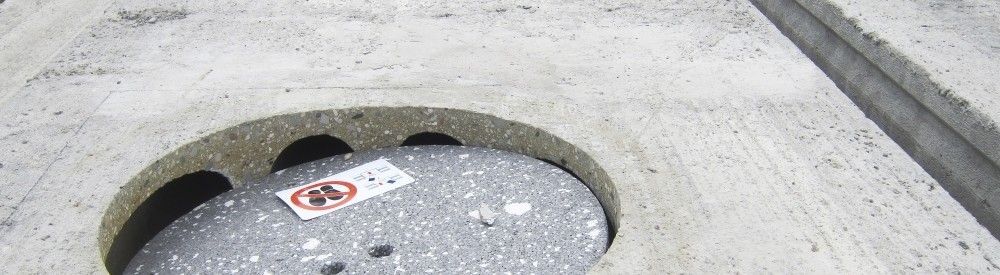 Rond kruipluik beton geboord