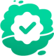 A green icon with a check mark inside of it.