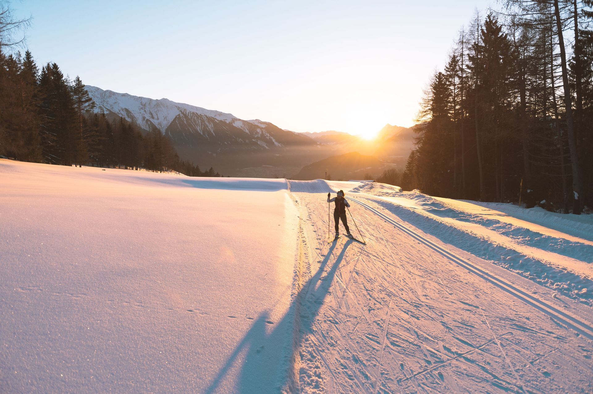 Langlaufen in the winter in the region Seefeld and Leutasch