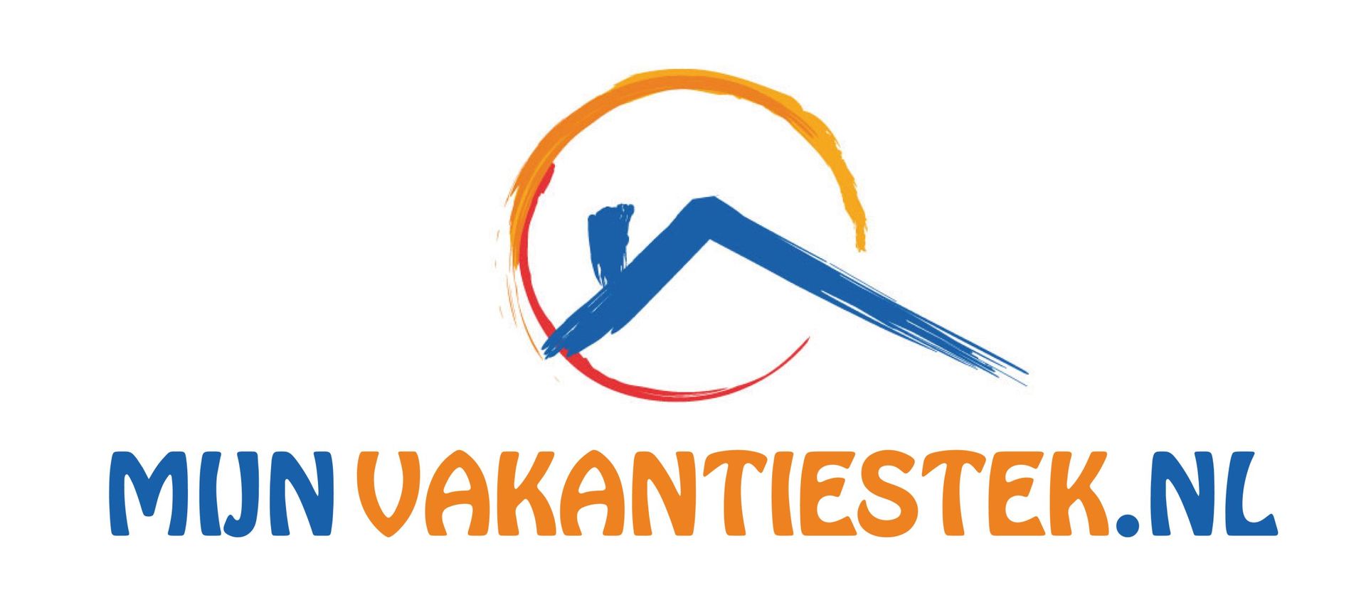 Een logo voor mijn vakantiestek.nl toont een huis in een cirkel