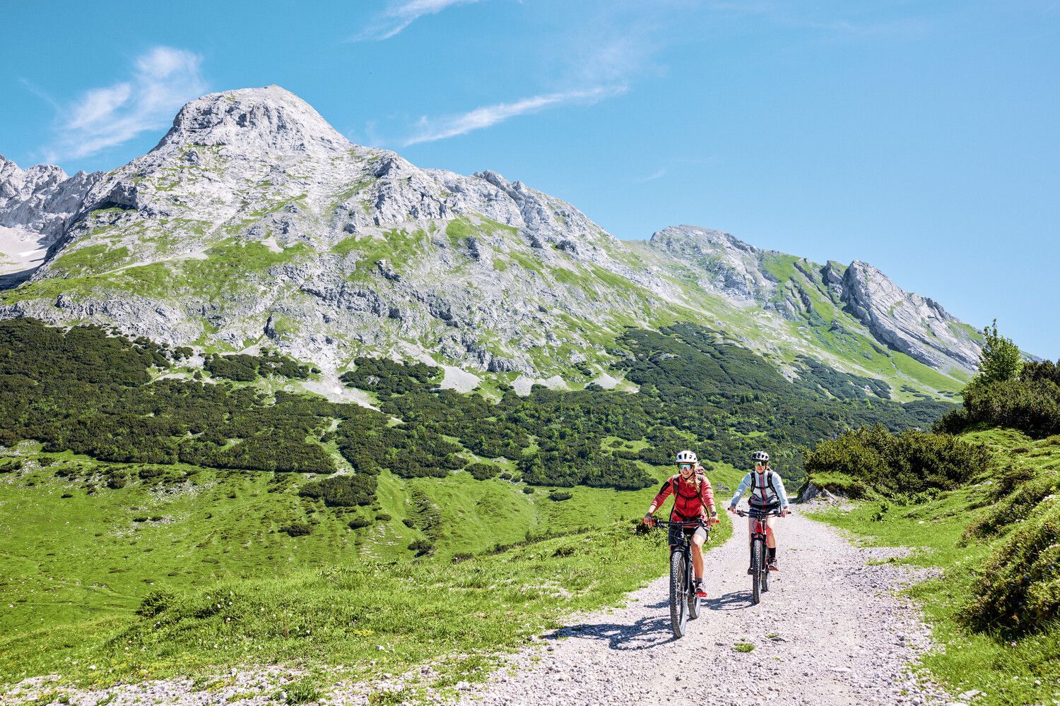 E-bike in the mountains in Leutasch